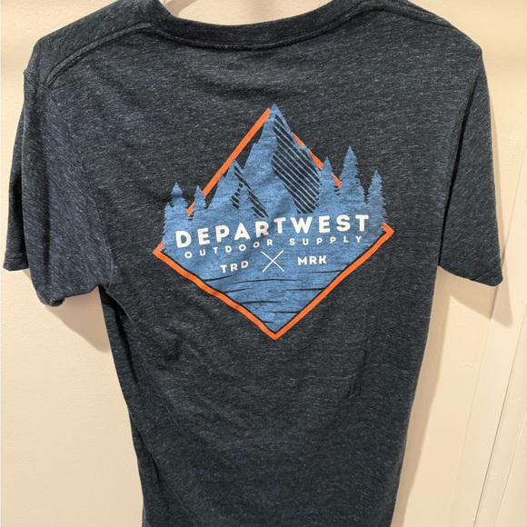 Men's Departwest Blue T-Shirt - Picture 2 of 3